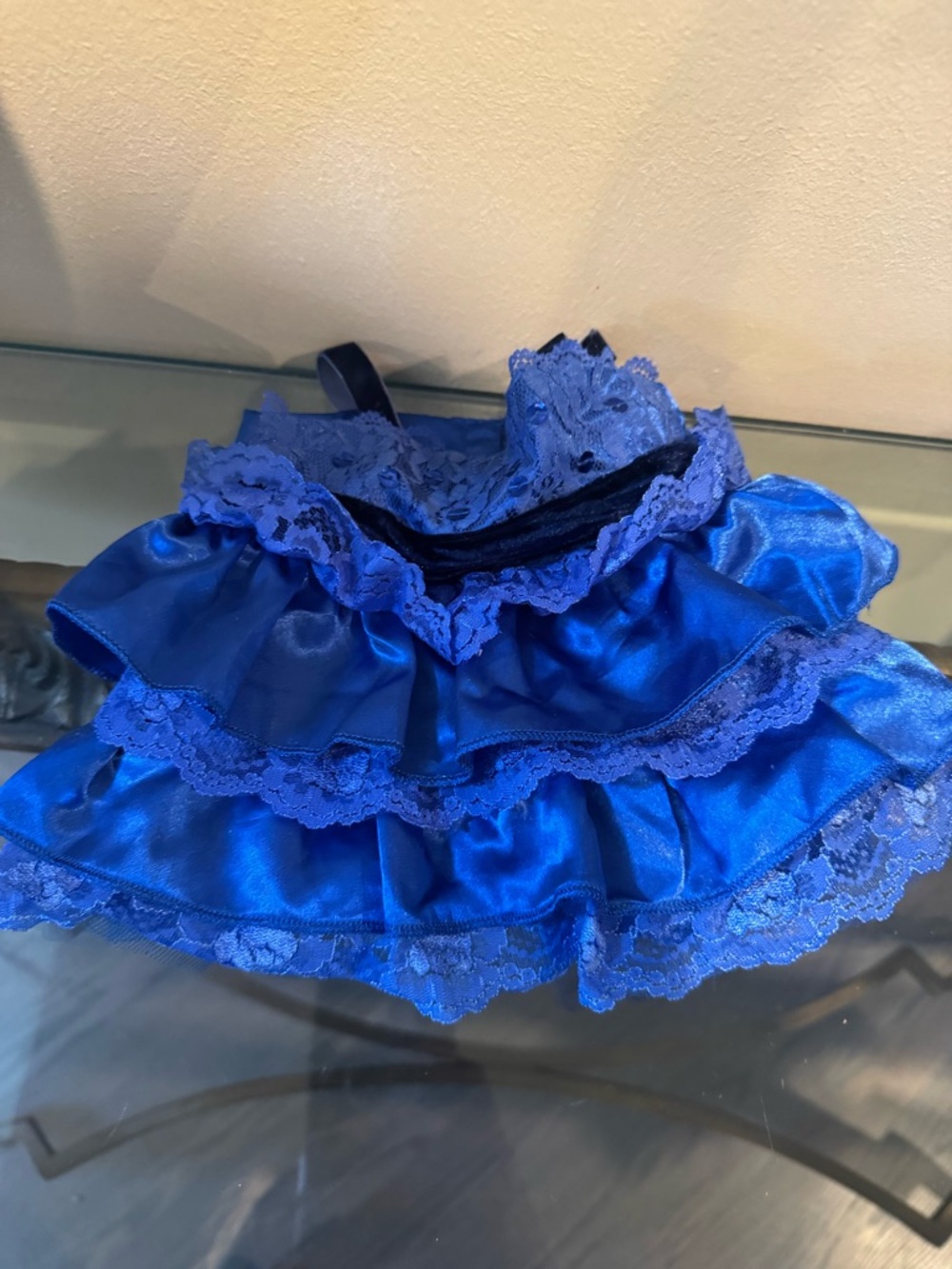 Build a Bear sapphire, blue‎ ruffle dress